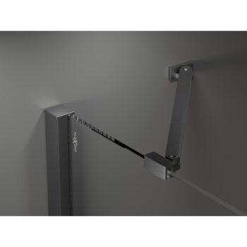 MEXEN/S - Velar Duo štvorcový sprchovací kút 100 x 100, transparent, šedá kartáčovaná 871-100-100-02-66
