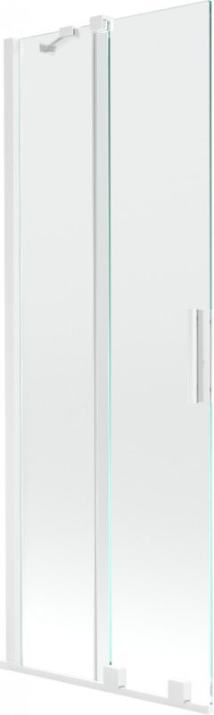 MEXEN/S - Velar Dvojkrídlová posuvná vaňová zástena 70 x 150, transparent, biela 896-070-000-01-20