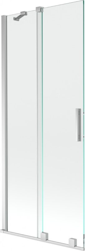 MEXEN/S - Velar Dvojkrídlová posuvná vaňová zástena 85 x 150, transparent, chróm 896-085-000-01-01