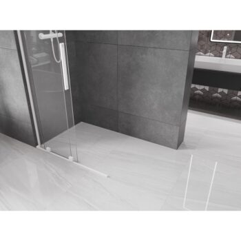 MEXEN/S - Velar L Sprchová zástena posuvná Walk-in 100 x 200, transparent 8 mm, biela 871-100-003-03-20