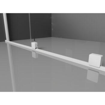 MEXEN/S - Velar L Sprchová zástena posuvná Walk-in 100 x 200, transparent 8 mm, biela 871-100-003-03-20