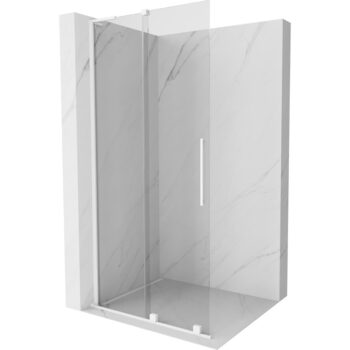 MEXEN/S - Velar L Sprchová zástena posuvná Walk-in 100 x 200, transparent 8 mm, biela 871-100-003-03-20