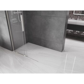 MEXEN/S - Velar L Sprchová zástena posuvná Walk-in 100 x 200, transparent 8 mm, nikel kartáčovaný 871-100-003-03-97