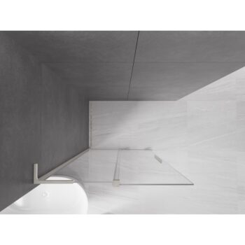 MEXEN/S - Velar L Sprchová zástena posuvná Walk-in 100 x 200, transparent 8 mm, nikel kartáčovaný 871-100-003-03-97