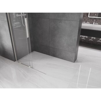 MEXEN/S - Velar L Sprchová zástena posuvná Walk-in 120 x 200, transparent 8 mm, nikel kartáčovaný 871-120-003-03-97
