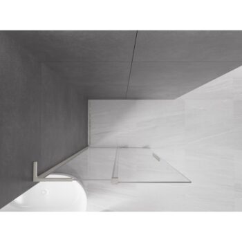 MEXEN/S - Velar L Sprchová zástena posuvná Walk-in 120 x 200, transparent 8 mm, nikel kartáčovaný 871-120-003-03-97