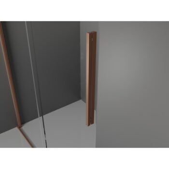 MEXEN/S - Velar L Sprchová zástena posuvná Walk-in 90 x 200, dekor 8 mm, meď kartáčovaná 871-090-003-33-65