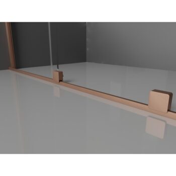 MEXEN/S - Velar L Sprchová zástena posuvná Walk-in 90 x 200, dekor 8 mm, meď kartáčovaná 871-090-003-33-65