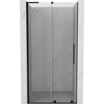 MEXEN/S - Velar L posuvné sprchové dvere 110, transparent, čierna 871-110-003-01-70