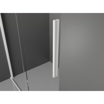 MEXEN/S - Velar L sprchovací kút, posuvné dvere 100 x 75, transparent, biela 871-100-075-03-20