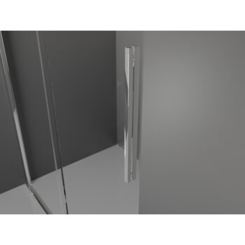 MEXEN/S - Velar L sprchovací kút, posuvné dvere 100 x 75, transparent, chróm 871-100-075-03-01