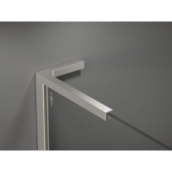 MEXEN/S - Velar L sprchovací kút, posuvné dvere 100 x 75, transparent, nikel kartáčovaný 871-100-075-03-97