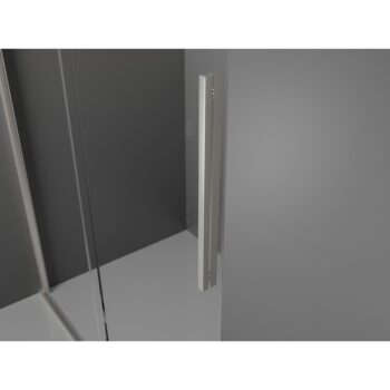 MEXEN/S - Velar L sprchovací kút, posuvné dvere 100 x 75, transparent, nikel kartáčovaný 871-100-075-03-97