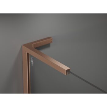 MEXEN/S - Velar L sprchovací kút, posuvné dvere 90 x 110, transparent, meď kartáčovaná 871-090-110-03-65