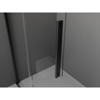 MEXEN/S - Velar Sprchová zástena posuvná Walk-in 70 x 200, dekor 8 mm, čierna 871-070-000-33-70