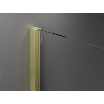 MEXEN/S - Velar Sprchová zástena posuvná Walk-in 70 x 200, dekor 8 mm, zlato kefovaná 871-070-000-33-55