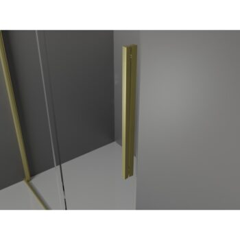 MEXEN/S - Velar Sprchová zástena posuvná Walk-in 70 x 200, dekor 8 mm, zlato kefovaná 871-070-000-33-55