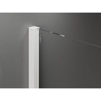 MEXEN/S - Velar Sprchová zástena posuvná Walk-in 70 x 200, grafit 8 mm, biela 871-070-000-43-20