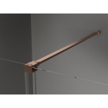 MEXEN/S - Velar Sprchová zástena posuvná Walk-in 70 x 200, grafit 8 mm, meď kartáčovaná 871-070-000-43-65