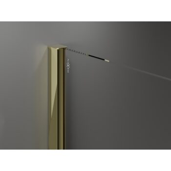 MEXEN/S - Velar Sprchová zástena posuvná Walk-in 70 x 200, grafit 8 mm, zlato 871-070-000-43-50