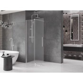 MEXEN/S - Velar Sprchová zástena posuvná Walk-in 75 x 200, dekor 8 mm, chróm 871-075-000-33-01