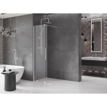 MEXEN/S - Velar Sprchová zástena posuvná Walk-in 75 x 200, dekor 8 mm, chróm 871-075-000-33-01