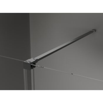 MEXEN/S - Velar Sprchová zástena posuvná Walk-in 75 x 200, dekor 8 mm, grafit kartáčovaná 871-075-000-33-66