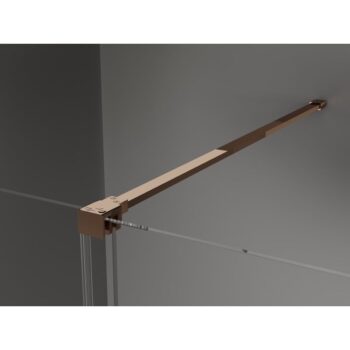 MEXEN/S - Velár posuvné sprchové dvere Walk-in 120, transparent, ružové zlato 871-120-000-03-60