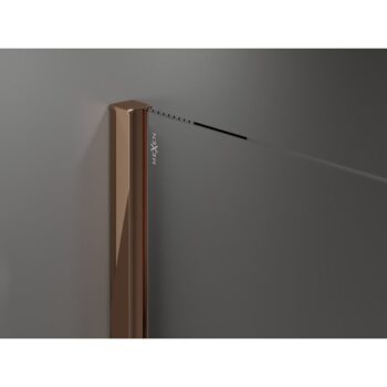 MEXEN/S - Velár posuvné sprchové dvere Walk-in 150, transparent, ružové zlato 871-150-000-03-60