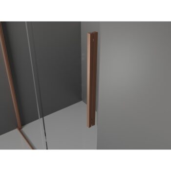 MEXEN/S - Velár posuvné sprchové dvere Walk-in 70, transparent, kartáčovaná meď 871-070-000-03-65