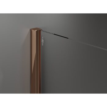 MEXEN/S - Velár posuvné sprchové dvere Walk-in 70, transparent, ružové zlato 871-070-000-03-60