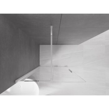 MEXEN/S - Velár posuvné sprchové dvere Walk-in 75, transparent, chróm 871-075-000-03-01