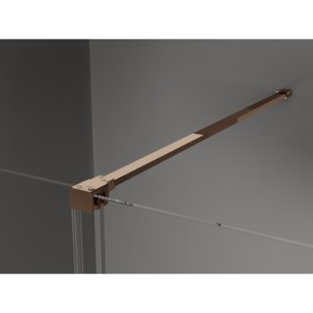 MEXEN/S - Velár posuvné sprchové dvere Walk-in 85, transparent, ružové zlato 871-085-000-03-60
