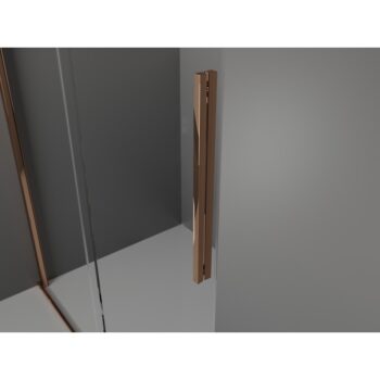 MEXEN/S - Velár posuvné sprchové dvere Walk-in 85, transparent, ružové zlato 871-085-000-03-60