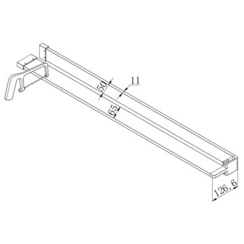 Mereo Polička k WALK IN, 140 cm, chróm ALU CK10621P