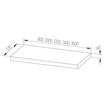 Mereo Ponte, kúpeľňová doska pod umývadlo 120 cm, dub Riviera CN262DR