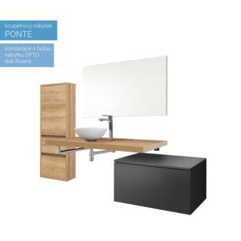 Mereo Ponte, kúpeľňová doska pod umývadlo 120 cm, dub Riviera CN262DR