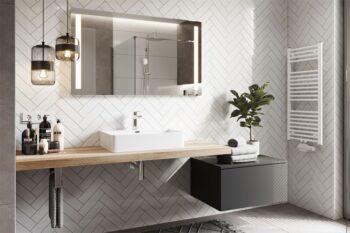 Mereo Ponte, kúpeľňová doska pod umývadlo 120 cm, dub Riviera CN262DR