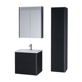 Mereo Siena, kúpeľňová galérka 64 cm, zrkadlová skrinka, čierna mat CN446GA