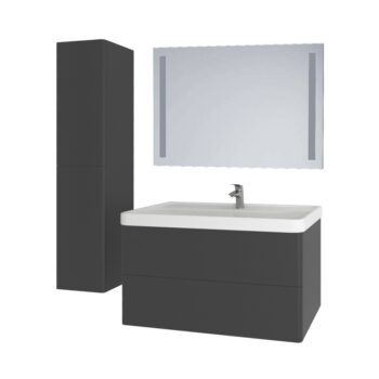 Mereo Siena, kúpeľňová skrinka s keramickým umývadlom 101 cm, biela lesk CN4121