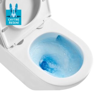 Mereo WC kombi, vyvýšené, vario odpad, kapotované, Smart Flush RIMLESS, keramické, vr. sedátka VSD92T1