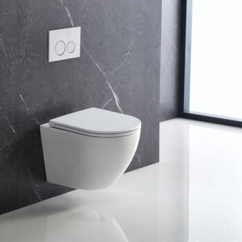 Mereo WC závesné kapotované, Smart Flush RIMLESS, 4490x370x360, keramické, vr. sedátka CSS123 VSD82T1