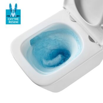 Mereo WC závesné kapotované, Smart Flush RIMLESS, 490x340x350, keramické, vr. sedátka CSS118S VSD83T1