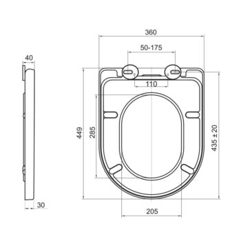 Mereo WC závesné kapotované, Smart Flush RIMLESS, 490x370x360, keramické, vr. sedátka CSS126 VSD82T2
