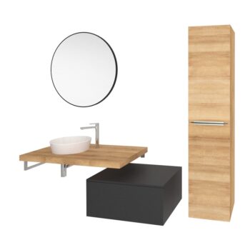 Mereo Zrkadlo okrúhle pr. 80 cm, LED osvetlenie a odhmlievanie CN165
