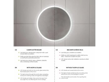 Nimco zrkadlo LED 500x700 s dvoma dotykovými senzormi ZP 11001VX ZP 11001VX
