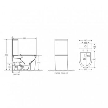 OLSEN SPA - Kombi WC Robusty RIMLESS sa SLIM sedadlom Soft-close OLKLT2125A