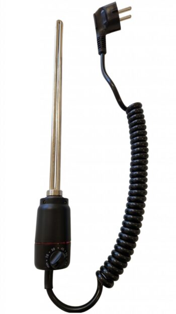 OLSEN SPA - Vykurovacia tyč PATRONA s termostatom - Farba vykurovacej tyče - Čierna matná, Výkon vykurovacej tyče - 900 W RADPST420