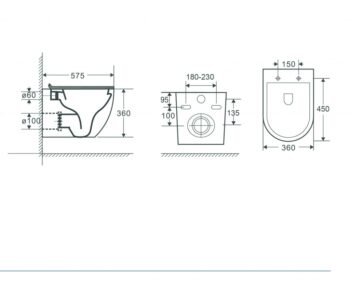 OLSEN SPA - Závesné WC ARCO II. RIMLESS sa SLIM sedadlom Soft-close OLKLT2141ER