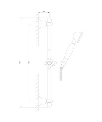 OMNIRES - ART DECO sprchová ružica, chróm lesk ARTDECO-SCR